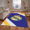 Real Madrid Rug Original Colour Football Carpet for Garage & Kids