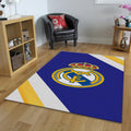 Real Madrid Rug Original Colour Football Carpet for Garage & Kids