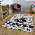 Real Madrid Rug Mini Hand Draws Football Carpet for Garage & Kids