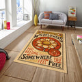 Wildflower Rug, Sunflower Rug, Area Rug, Non Slip Rug, Artistic