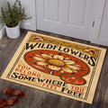 Wildflower Rug, Sunflower Rug, Area Rug, Non Slip Rug, Artistic