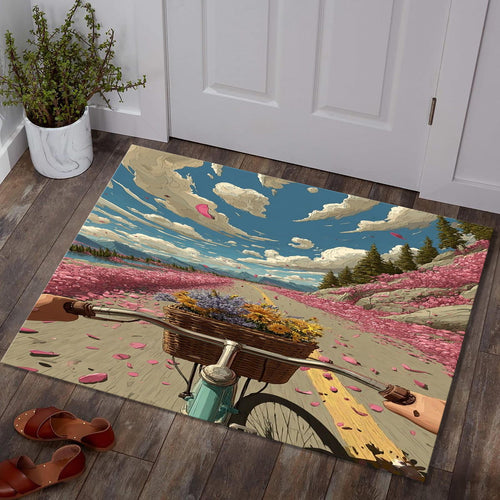 Bicycle Rug, View Rug, Area Rug, Non Slip Rug, Artistic Living