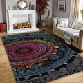 Abstract Area Rug, Colorful Indie Room Decor, Modern Non Slip
