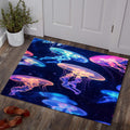 Jellyfish Rug, Abstract Area Rug, Colorful Indie Room Decor, Non