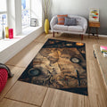 Map Rug, Compass Rug, Abstract Area Rug, Modern Non Slip