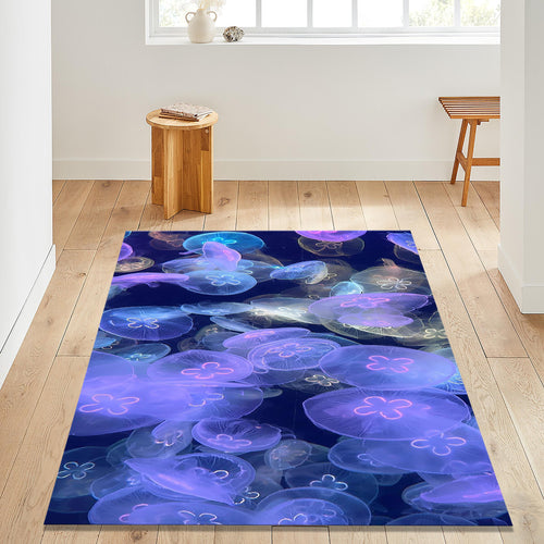 Jellyfish Rug, Abstract Area Rug, Colorful Indie Room Decor, Non