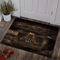 Vitruvian Man Rug, Abstract Area Rug, Non Slip Rug, Drawing Rug