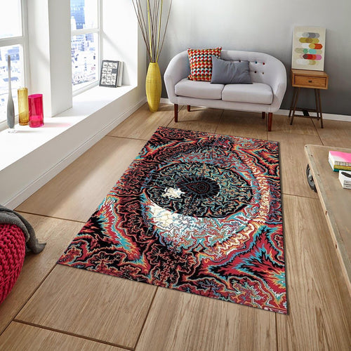 Illuminati Rug, Abstract Area Rug, Non Slip Rug, Living Room Rug