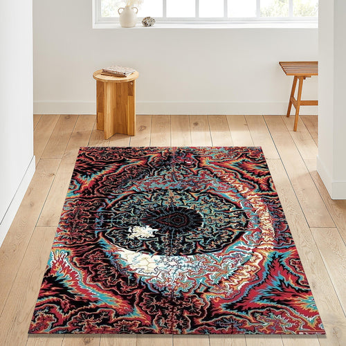 Illuminati Rug, Abstract Area Rug, Non Slip Rug, Living Room Rug