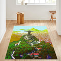 Rio de janeiro Rug, Abstract Area Rug, Non Slip Rug, Living Room