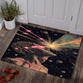 Art Rug, Space Rug, Abstract Area Rug, Non Slip Rug, Living Room