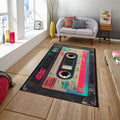 Bespoke Cassette Tape Area Rug, Non Slip Rug, Living Room Rug