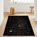 Math Rug, Physics Rug, Art Rug, Space Rug, Abstract Area Rug, Non