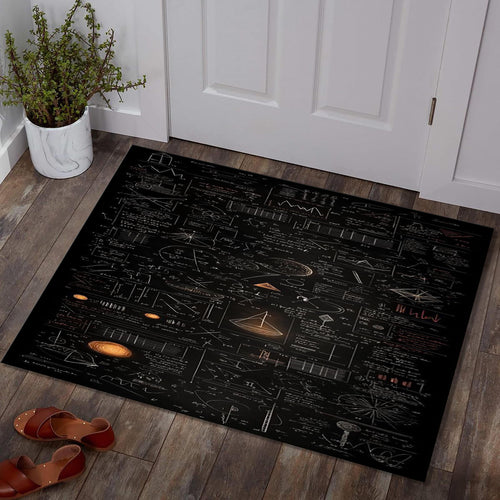 Math Rug, Physics Rug, Art Rug, Space Rug, Abstract Area Rug, Non
