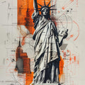 Statue of Liberty Rug, Doormat, Freedom Symbol Living Room Floor