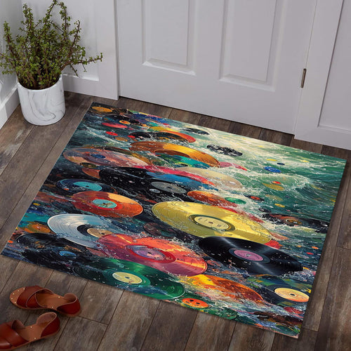 Colorful Rug, Abstract Area Rug, Colorful Indie Room Decor