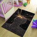 Art Rug, Space Rug, Abstract Area Rug, Non Slip Rug, Living Room