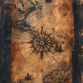 Map Rug, Compass Rug, Abstract Area Rug, Modern Non Slip