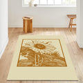Sunflower Rug, Wildflower Rug, Area Rug, Non Slip Rug, Artistic