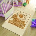 Sunflower Rug, Wildflower Rug, Area Rug, Non Slip Rug, Artistic