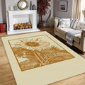 Sunflower Rug, Wildflower Rug, Area Rug, Non Slip Rug, Artistic