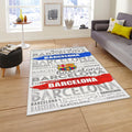 FC Barcelona Rug, FC Barcelona Rug: Football Team Soccerball Gift