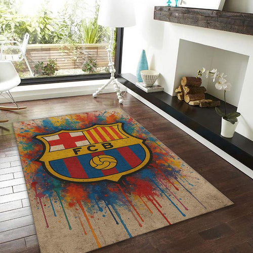 FC Barcelona Rug, FC Barcelona Rug: Football Team Soccerball Gift