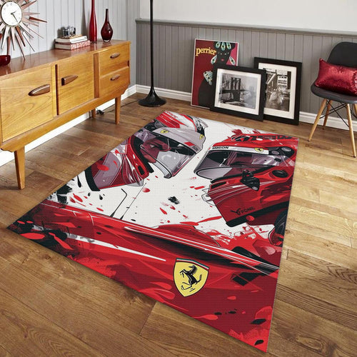 Ferrari F1 Rug, Ferrari F1 Racing Rug: Custom Car Carpet