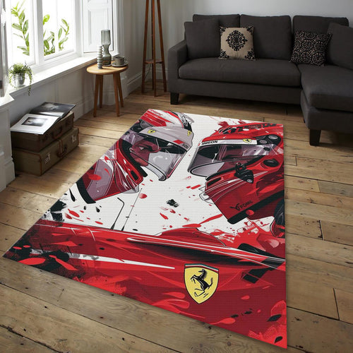 Ferrari F1 Rug, Ferrari F1 Racing Rug: Custom Car Carpet