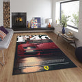 Ferrari F1 Rug, Ferrari F1 Rug: Custom Team Racing Car Carpet