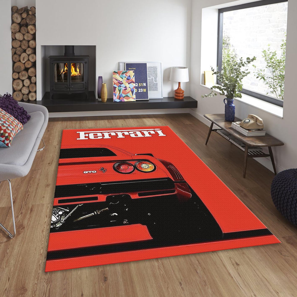 Ferrari F1 Rug, Ferrari F1 Rug: Custom Team Racing Car Carpet