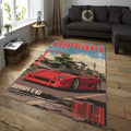 Ferrari F1 Rug Ferrari F40 Rug Formula 1 Racing Carpet for Garage