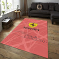 Ferrari F1 Rug, Ferrari F1 Rug: Custom Team Racing Car Carpet