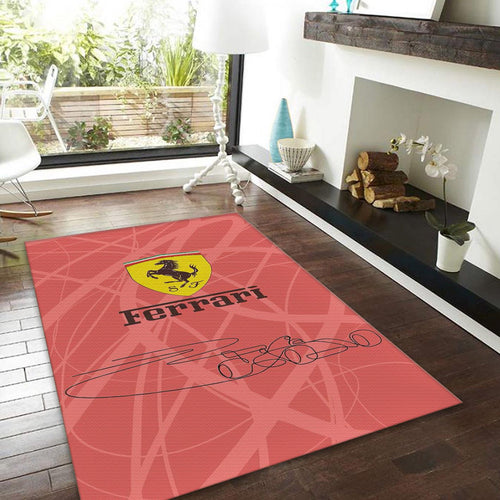 Ferrari F1 Rug, Ferrari F1 Rug: Custom Team Racing Car Carpet