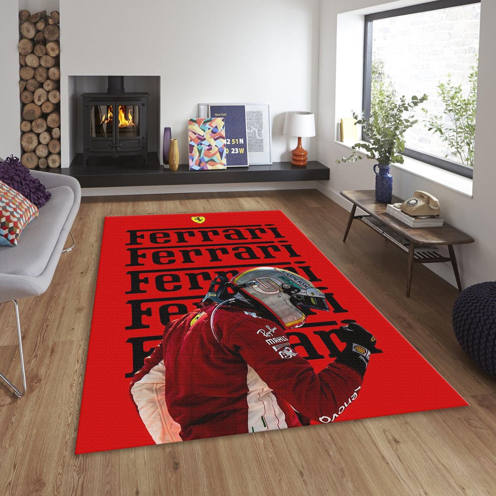 Ferrari F1 Rug, Ferrari F1 Rug: Personalized Racing Car Carpet