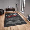 Ferrari F1 Rug Ferrari F1 Car Rug Formula 1 Racing Carpet for