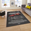 Ferrari F1 Rug Ferrari F1 Car Rug Formula 1 Racing Carpet for