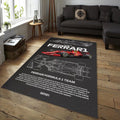 Ferrari F1 Rug Ferrari F1 Car Rug Formula 1 Racing Carpet for