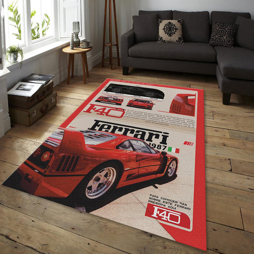 Ferrari F1 Rug, Ferrari F1 Rug: Custom Car Carpet for Office