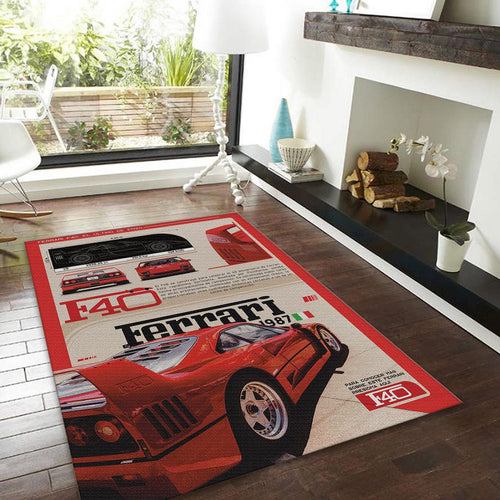 Ferrari F1 Rug, Ferrari F1 Rug: Custom Car Carpet for Office