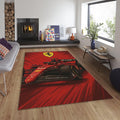 Ferrari F1 Rug, Ferrari F1 Rug: Custom Team Racing Car Carpet
