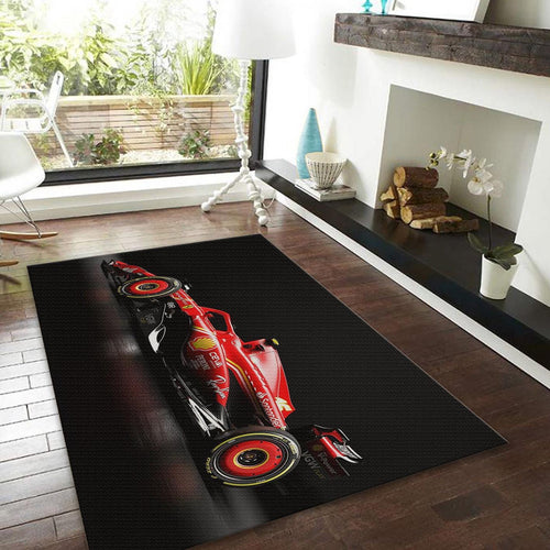 Ferrari F1 Rug Ferrari F1 Car Rug Formula 1 Racing Carpet for