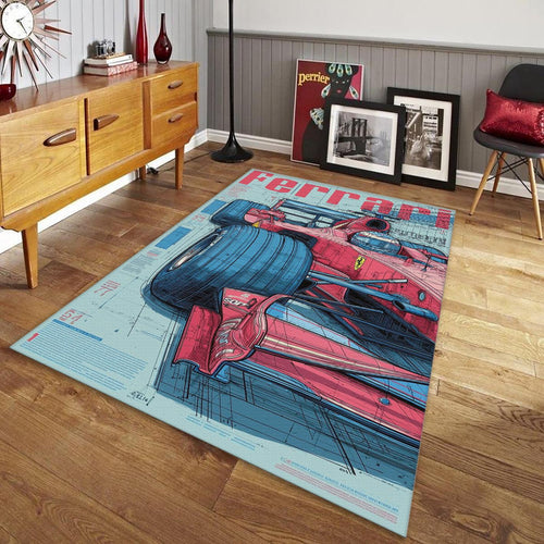 Ferrari F1 Rug Ferrari F1 Rug: Custom Racing Car Carpet for