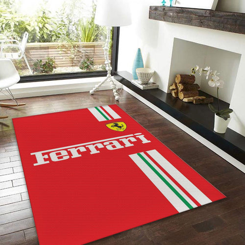Ferrari F1 Rug, Ferrari F1 Rug: Custom Team Racing Car Carpet