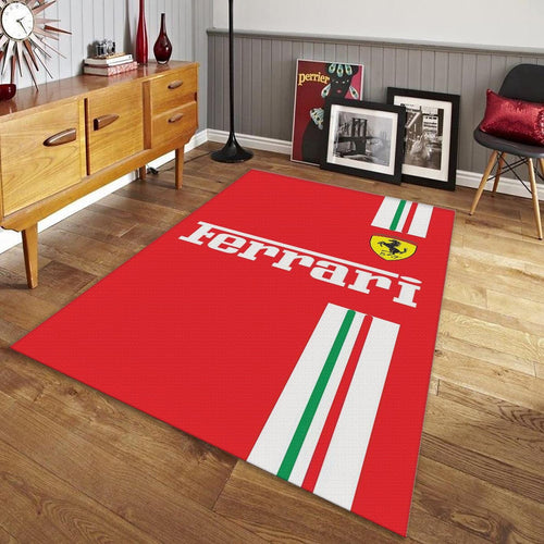 Ferrari F1 Rug, Ferrari F1 Rug: Custom Team Racing Car Carpet