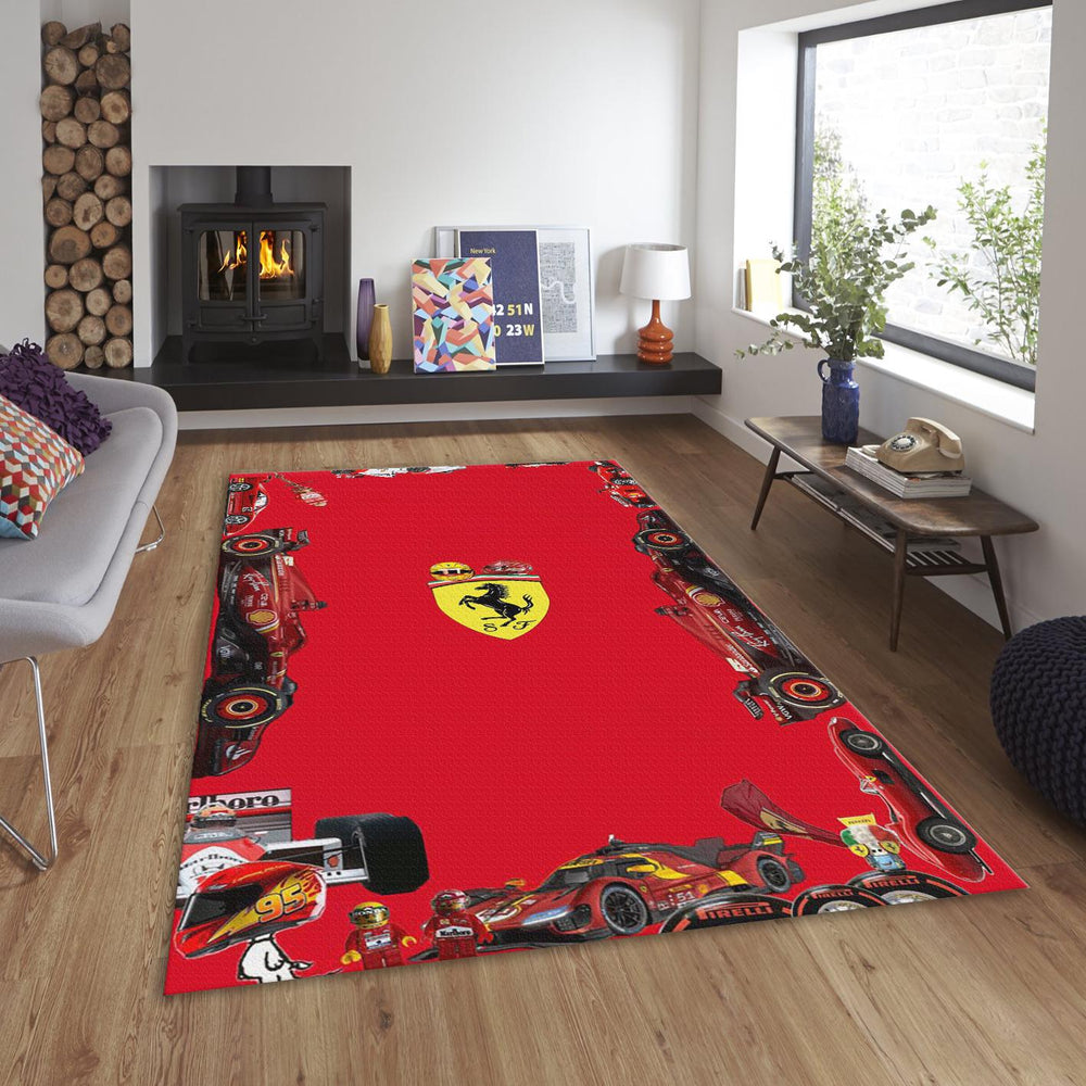 Ferrari F1 Rug, Ferrari F1 Rug: Personalized Racing Car Carpet