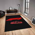Ferrari F1 Rug, Ferrari F1 Racing Rug: Custom Team Garage Carpet