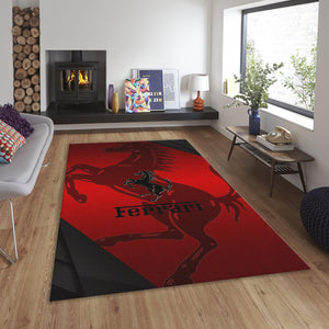 Ferrari F1 Rug, Ferrari F1 Team Rug: Custom Car Carpet for Office