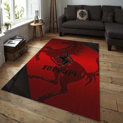 Ferrari F1 Rug, Ferrari F1 Team Rug: Custom Car Carpet for Office