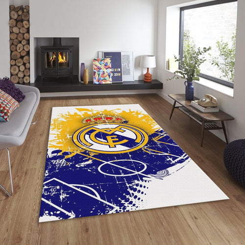 Real Madrid Rug, Vintage Style Office Decor